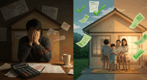 住宅ローン破綻寸前でも家を失わない裏技|リースバックで月20万円の返済が7万円になった実例集