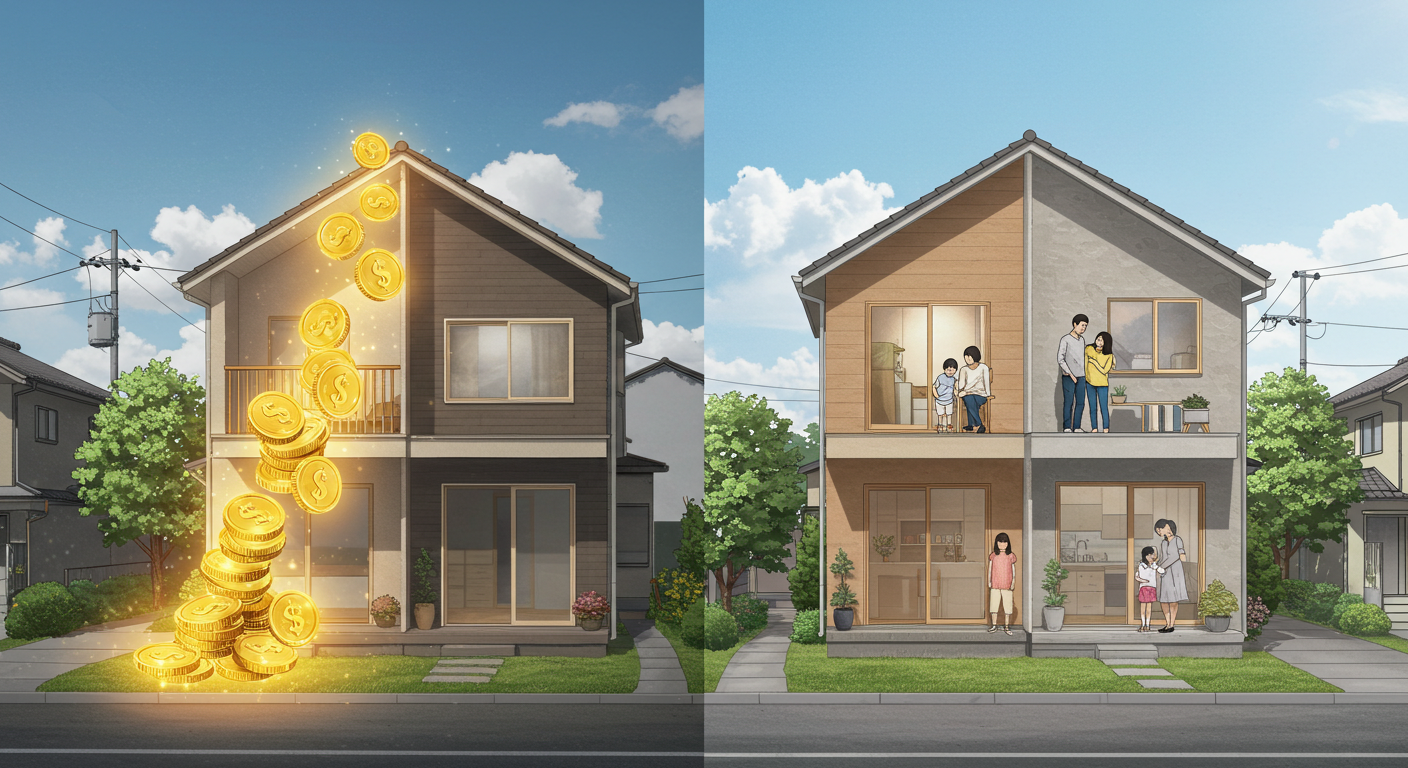 年収600万円でも実質負担0円の新築一戸建て|賃貸併用住宅で住宅ローンが消える仕組み