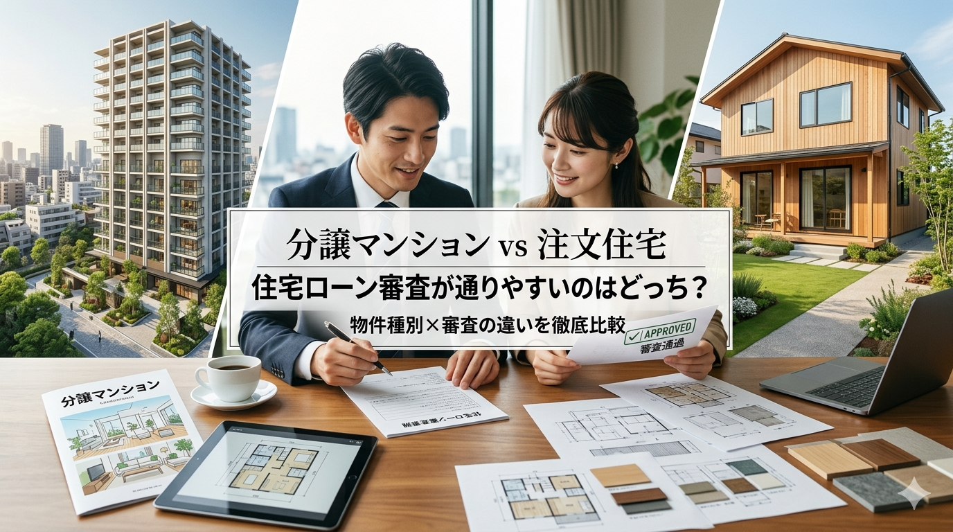 分譲マンションvs注文住宅|住宅ローン審査が通りやすいのはどっち?物件種別×審査の違いを徹底比較