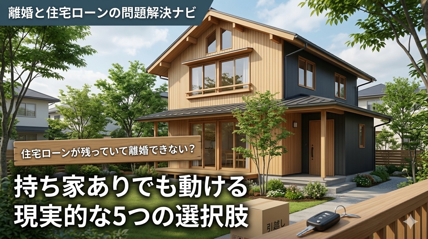 住宅ローンが残っていて離婚できない?持ち家ありでも動ける現実的な5つの選択肢