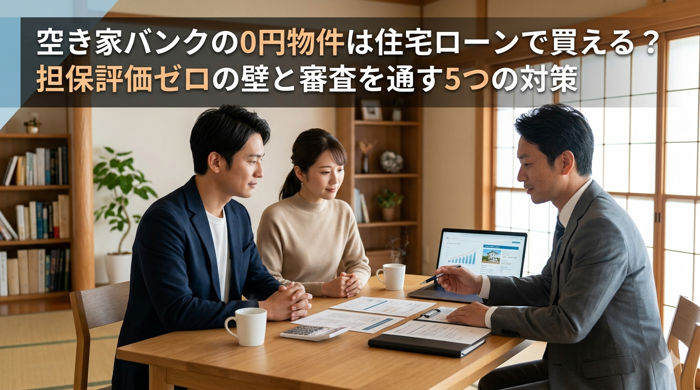 空き家バンクの0円物件は住宅ローンで買える?担保評価ゼロの壁と審査を通す5つの対策