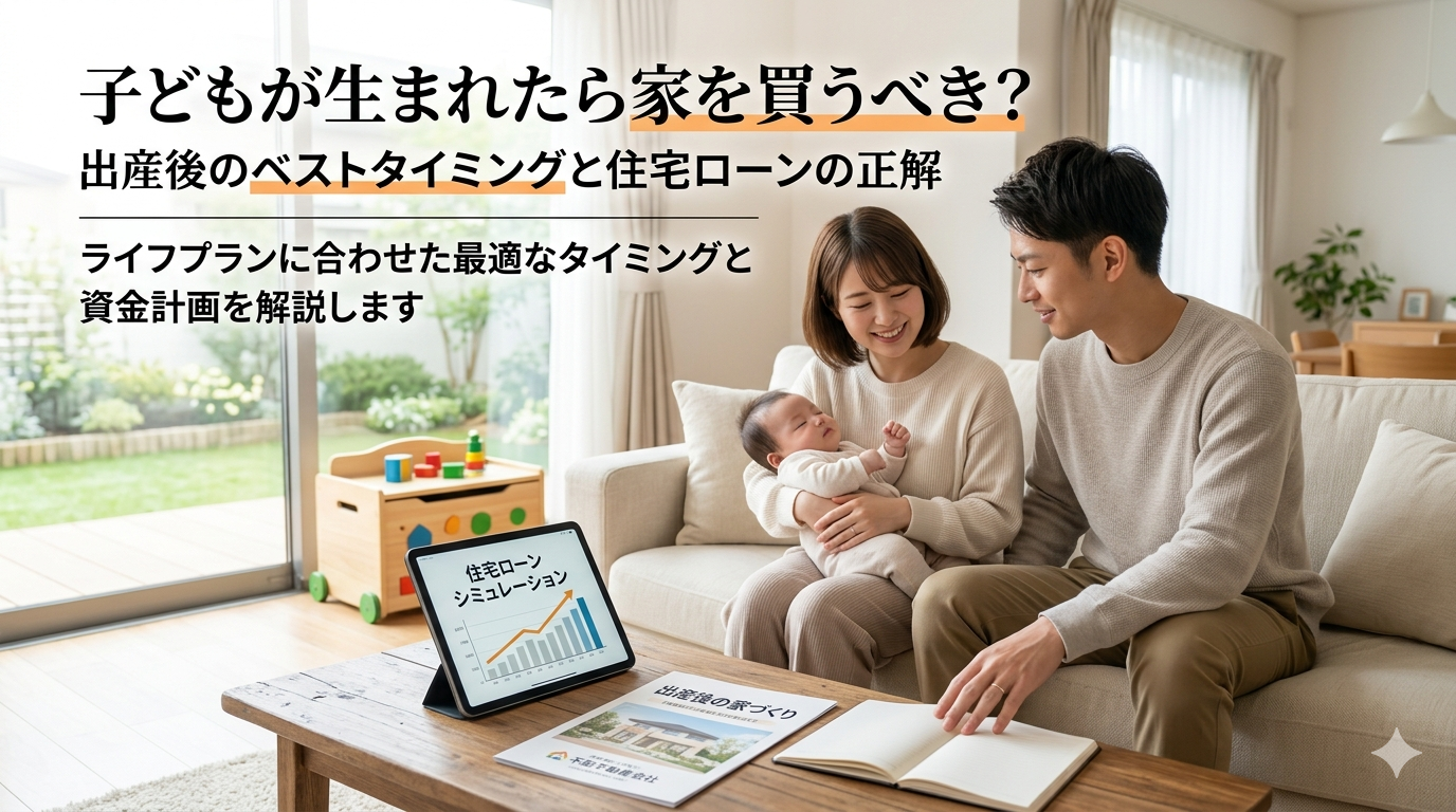 子どもが生まれたら家を買うべき?出産後のベストタイミングと住宅ローンの正解