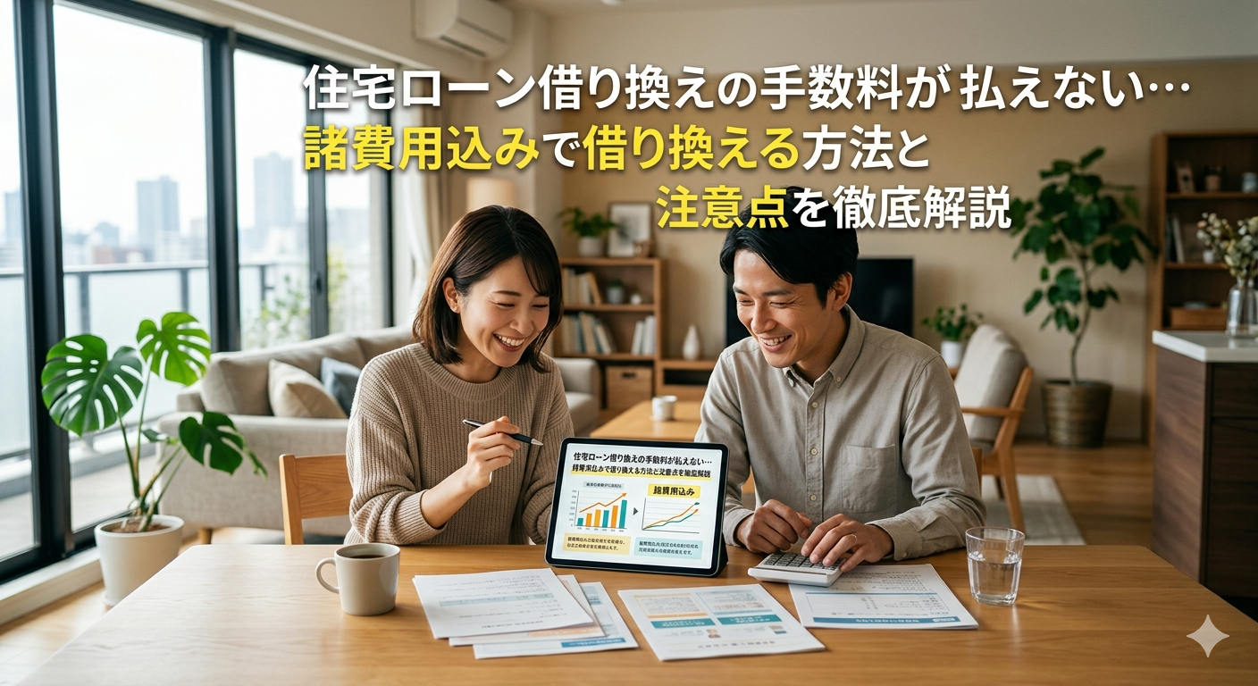 住宅ローン借り換えの手数料が払えない…諸費用込みで借り換える方法と注意点を徹底解説