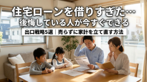 住宅ローンを借りすぎた…後悔している人が今すぐできる出口戦略5選｜売らずに家計を立て直す方法