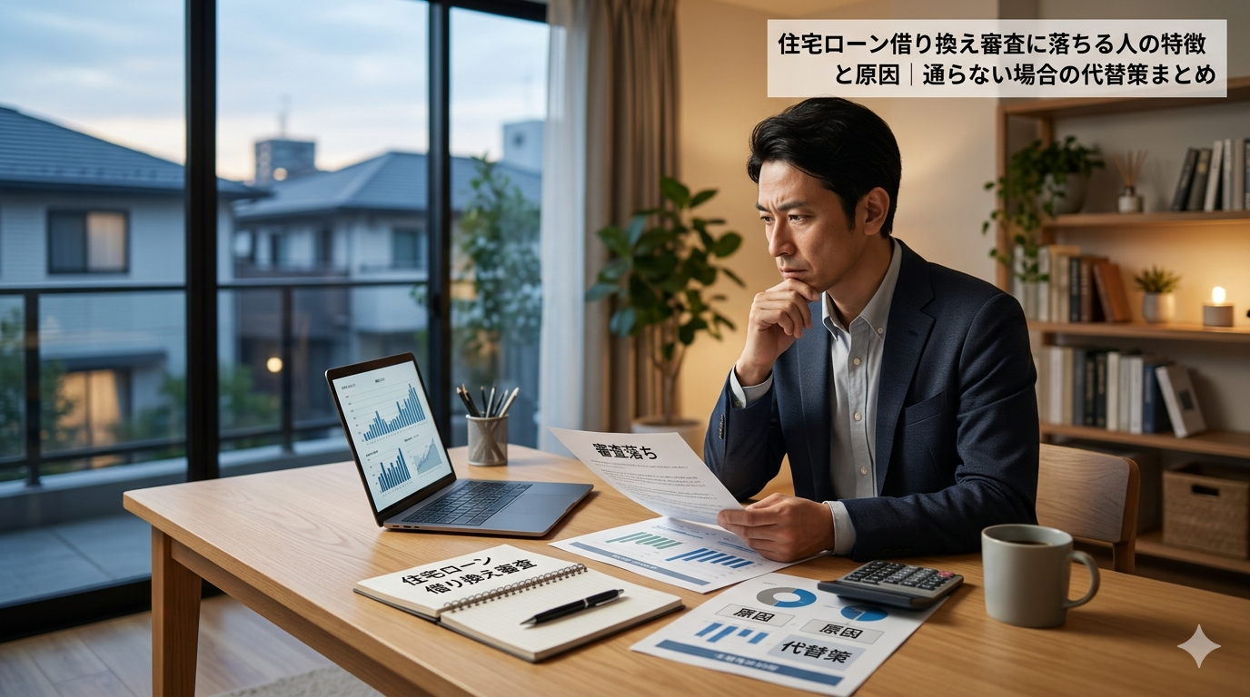 住宅ローン借り換え審査に落ちる人の特徴と原因｜通らない場合の代替策まとめ