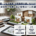 土地先行融資・つなぎ融資・分割融資の違いをわかりやすく比較｜注文住宅で失敗しない住宅ローンの選び方