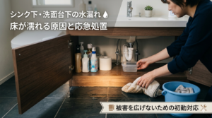 シンク下・洗面台下の水漏れで床が濡れる原因と応急処置｜被害を広げないための初動対応