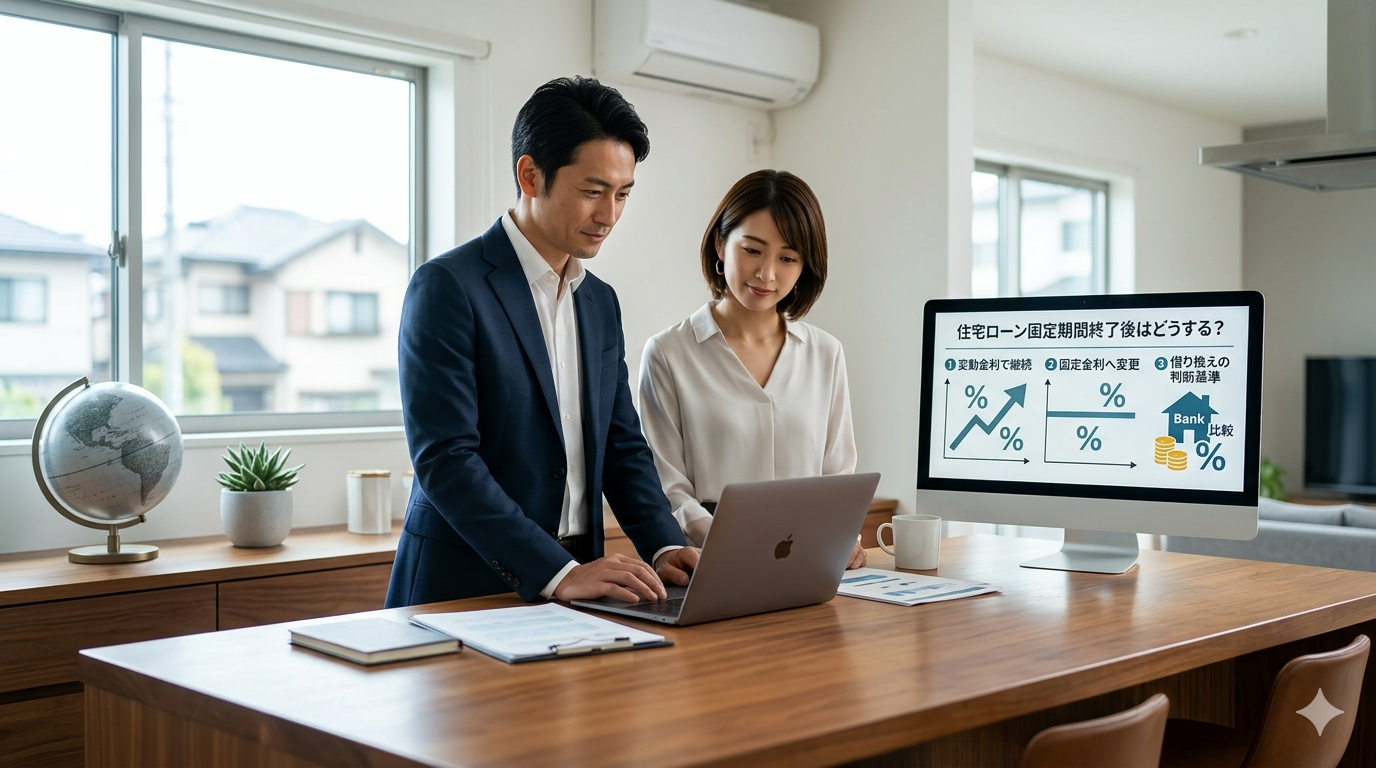 住宅ローン固定期間終了後はどうする？変動継続・固定変更・借り換えの判断基準