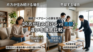 離婚でペアローンの家を売りたい｜片方が住み続ける場合と売却する場合の違いを徹底比較
