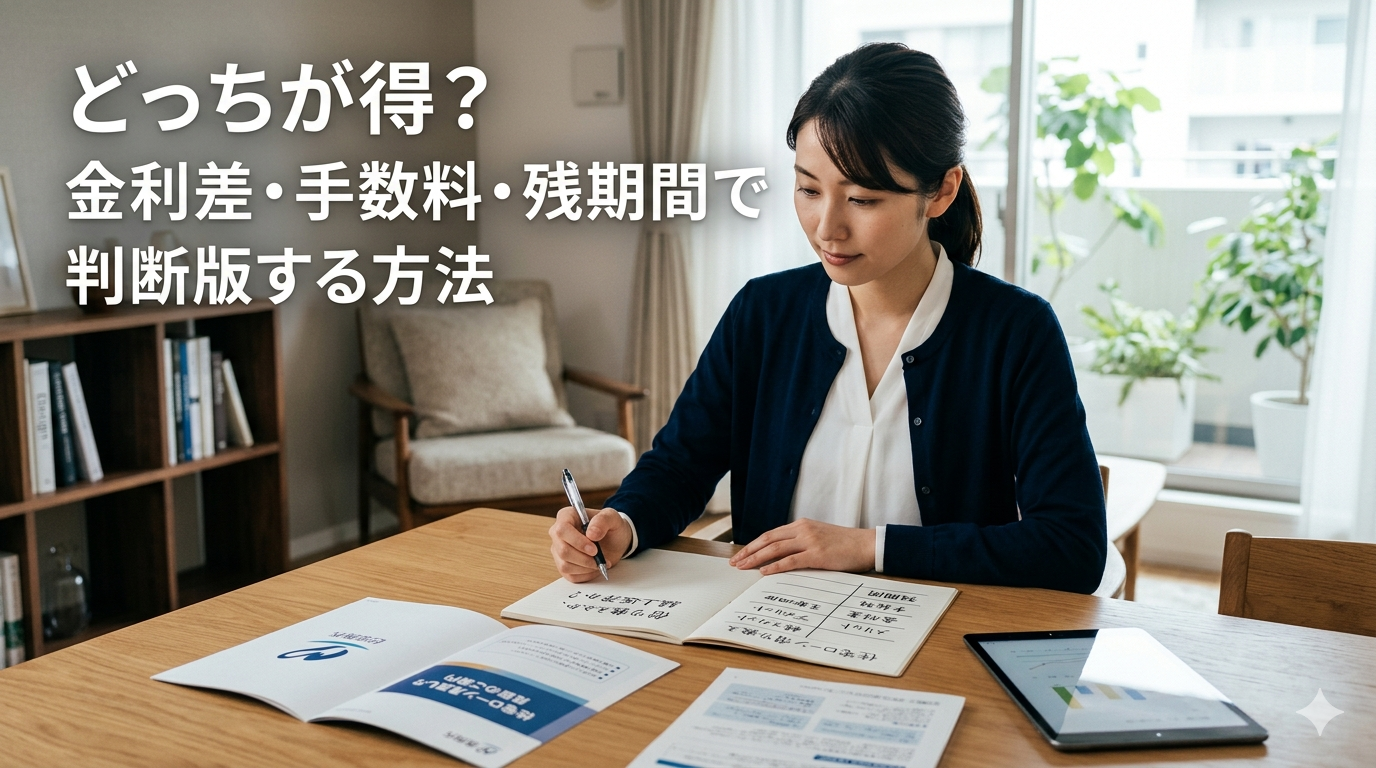 住宅ローン借り換えと繰上返済はどっちが得？金利差・手数料・残期間で判断する方法