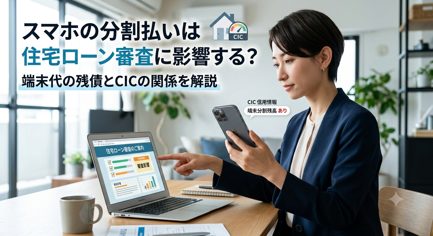 スマホの分割払いは住宅ローン審査に影響する?端末代の残債とCICの関係を解説