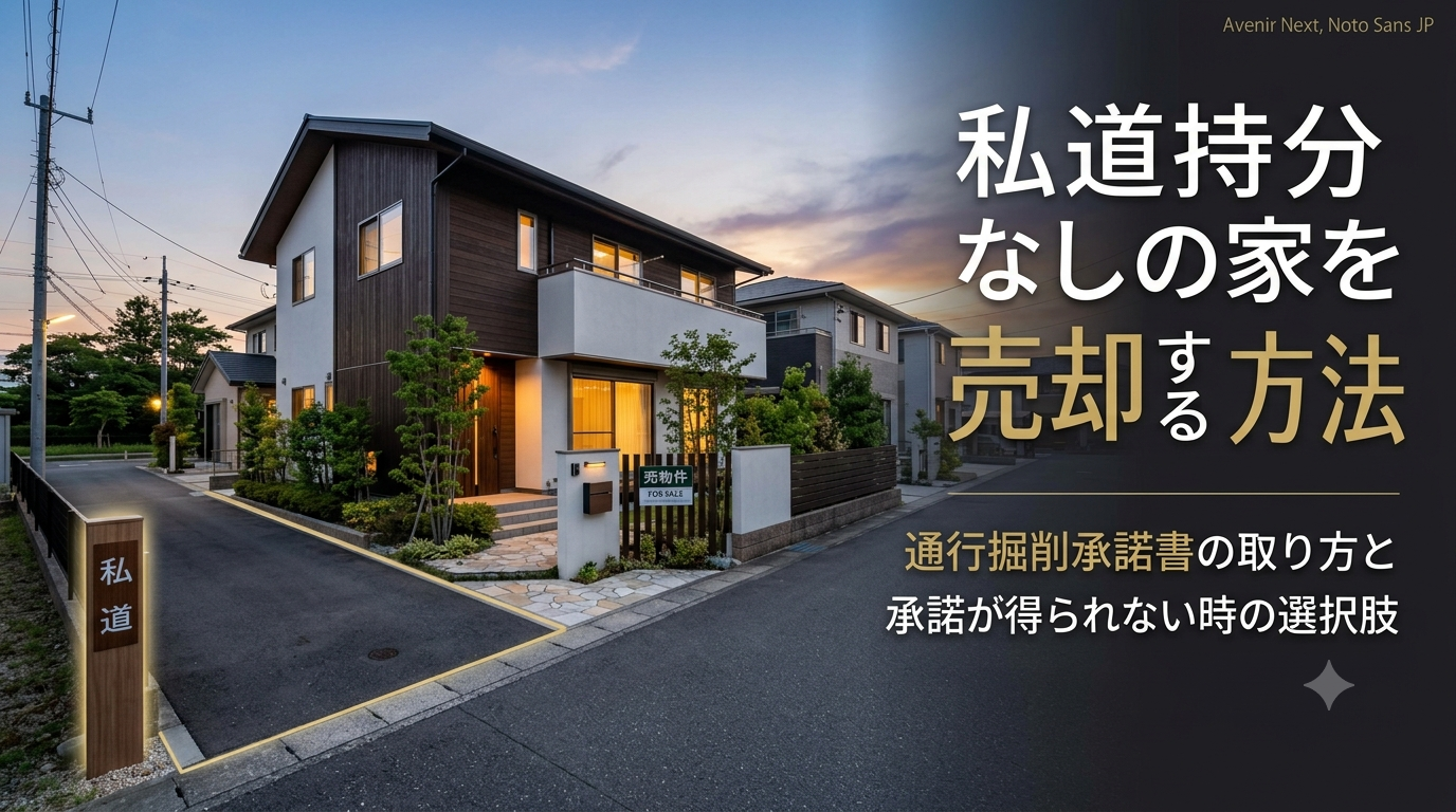私道持分なしの家を売却する方法|通行掘削承諾書の取り方と承諾が得られない時の選択肢