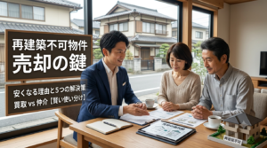 再建築不可物件は売却できる?相場より安くなる理由と高く売る5つの方法【買取と仲介の使い分け】