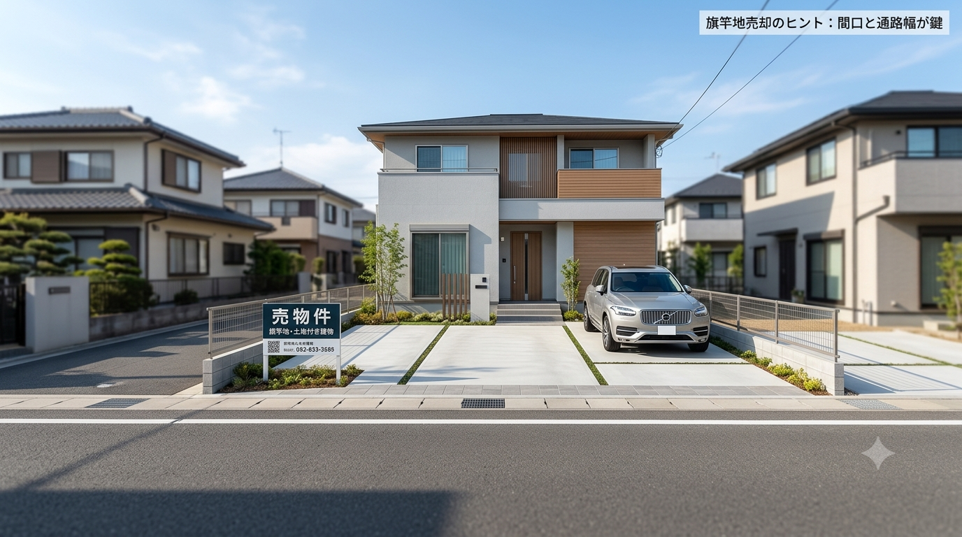 旗竿地は本当に売れない?査定が下がる理由と「間口・通路幅」で変わる売却戦略